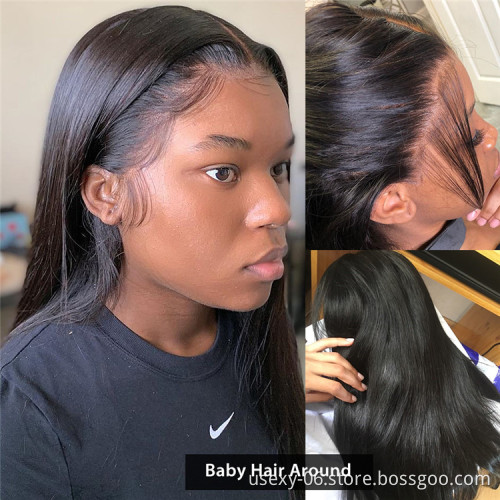 Human Hair Wigs,Lace Frontal Wig For Black Women,Pre Pluck Lace Wig With Baby Hair